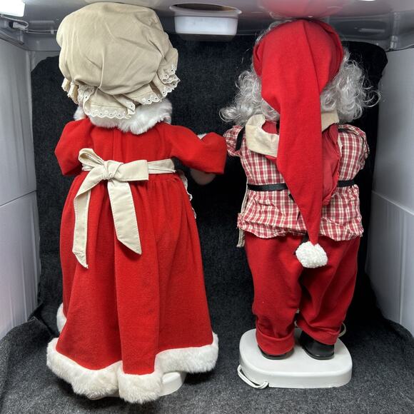 Vintage Santa's Best Santa Claus Mrs Claus 24" Christmas Animated Figures AS-IS - Picture 7 of 16